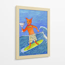 Gato surfista martini - Sharyn Bursic | Cuadro decorativo de Canvas Lab