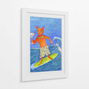 Gato surfista martini - Sharyn Bursic | Cuadro decorativo de Canvas Lab