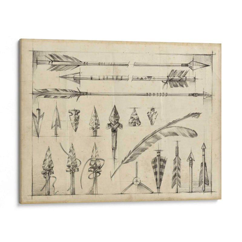 Flecha Esquemática I - Ethan Harper | Cuadro decorativo de Canvas Lab