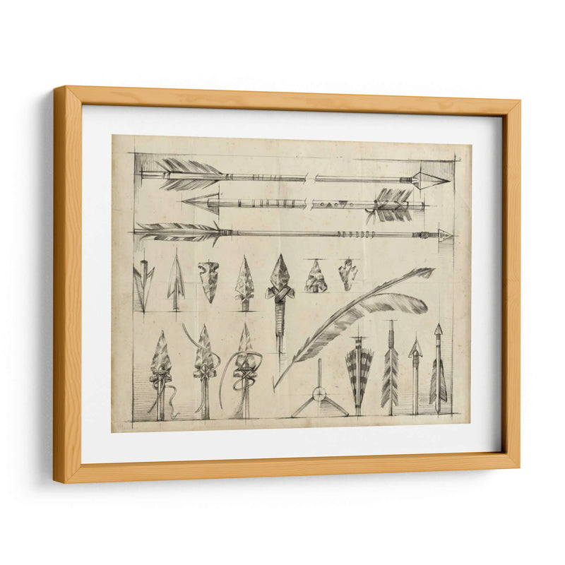 Flecha Esquemática I - Ethan Harper | Cuadro decorativo de Canvas Lab