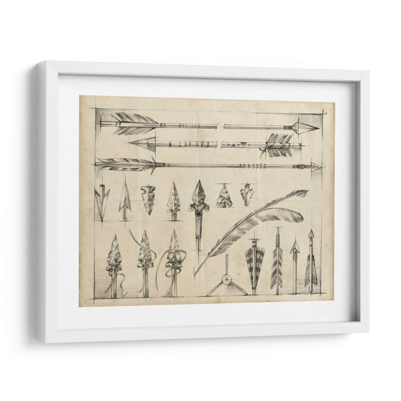 Flecha Esquemática I - Ethan Harper | Cuadro decorativo de Canvas Lab