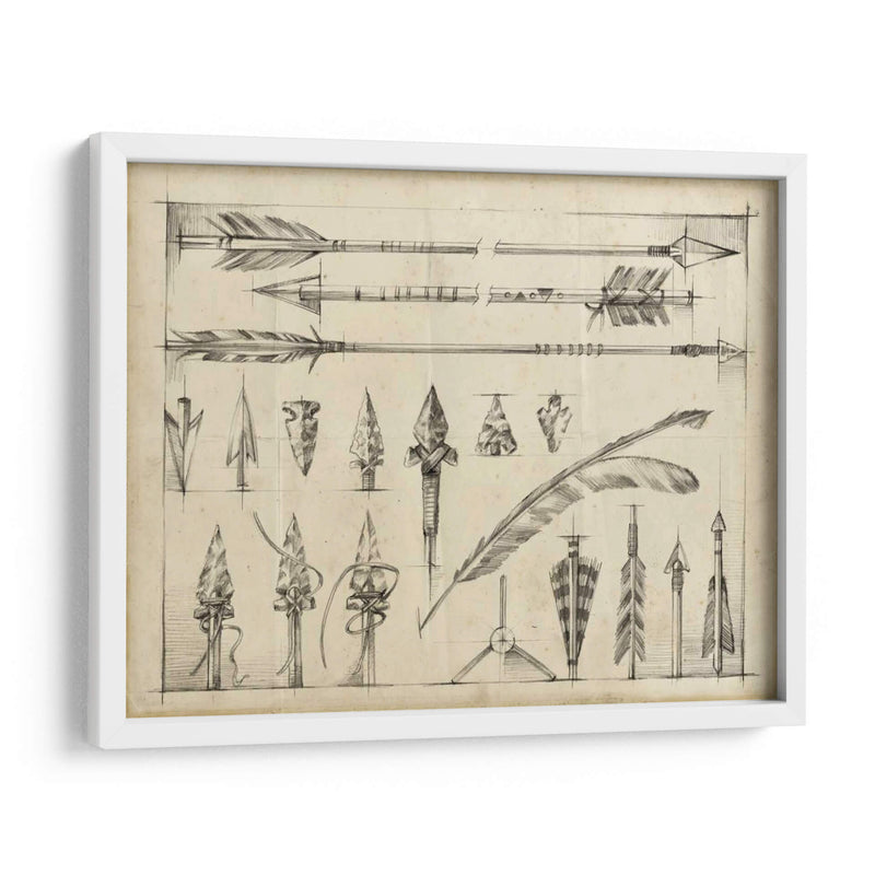 Flecha Esquemática I - Ethan Harper | Cuadro decorativo de Canvas Lab