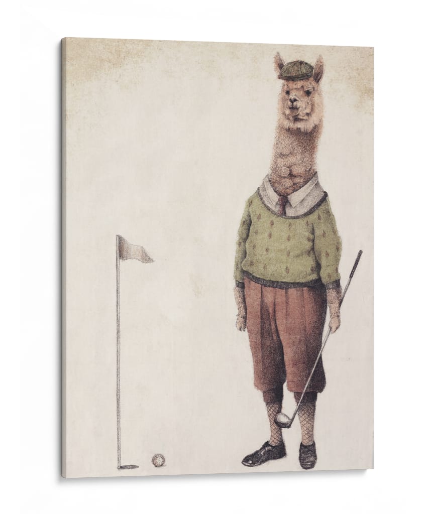 Paleta de golf Alpaca - Mike Koubou | Cuadro decorativo de Canvas Lab