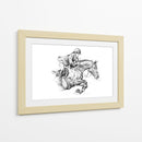 Trazos en grafito: jinete y caballo - Kulik | Cuadro decorativo de Canvas Lab