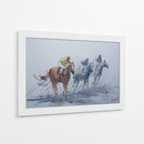 Tres jinetes galopando en la niebla - Giorgio Gosti | Cuadro decorativo de Canvas Lab