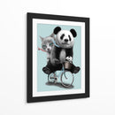 Paseo en bicicleta de gato panda - Adam Lawless | Cuadro decorativo de Canvas Lab