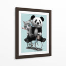 Paseo en bicicleta de gato panda - Adam Lawless | Cuadro decorativo de Canvas Lab
