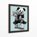Paseo en bicicleta de gato panda - Adam Lawless | Cuadro decorativo de Canvas Lab