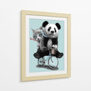 Paseo en bicicleta de gato panda - Adam Lawless | Cuadro decorativo de Canvas Lab