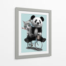 Paseo en bicicleta de gato panda - Adam Lawless | Cuadro decorativo de Canvas Lab