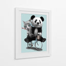 Paseo en bicicleta de gato panda - Adam Lawless | Cuadro decorativo de Canvas Lab