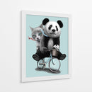Paseo en bicicleta de gato panda - Adam Lawless | Cuadro decorativo de Canvas Lab