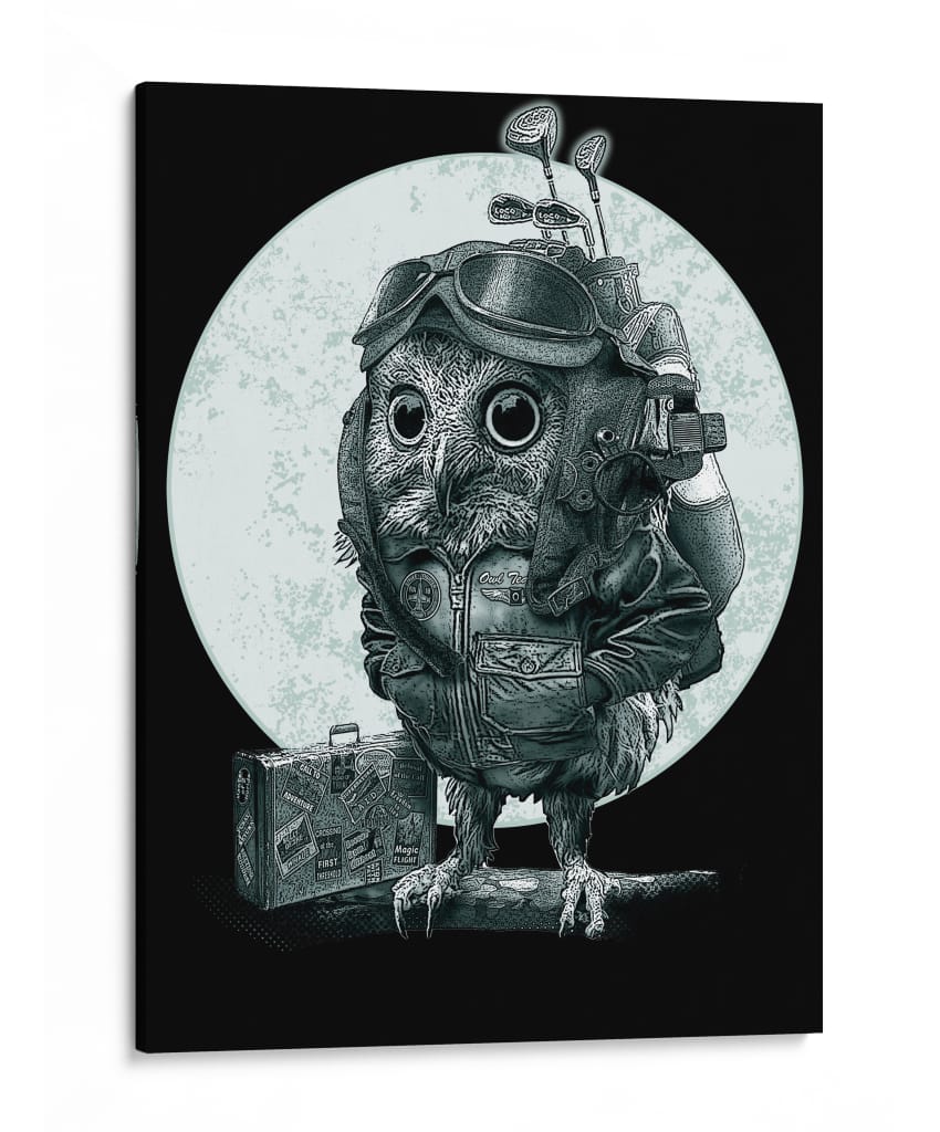 Piloto Búho Golfista - Adam Lawless | Cuadro decorativo de Canvas Lab