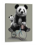 Paseo en bicicleta de la familia Panda - Adam Lawless | Cuadro decorativo de Canvas Lab