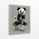 Paseo en bicicleta de la familia Panda - Adam Lawless | Cuadro decorativo de Canvas Lab