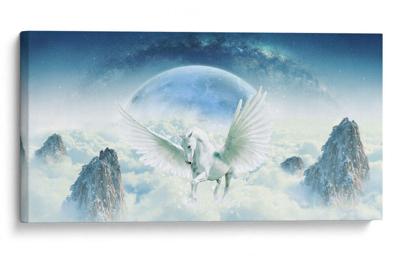 White unicorn | Cuadro decorativo de Canvas Lab