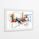 Cafetería en garabatos - DIEGO D L | Cuadro decorativo de Canvas Lab