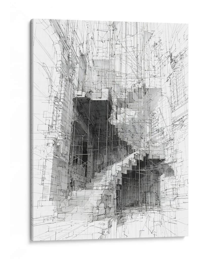 Construcciones de escaleras - DIEGO D L | Cuadro decorativo de Canvas Lab