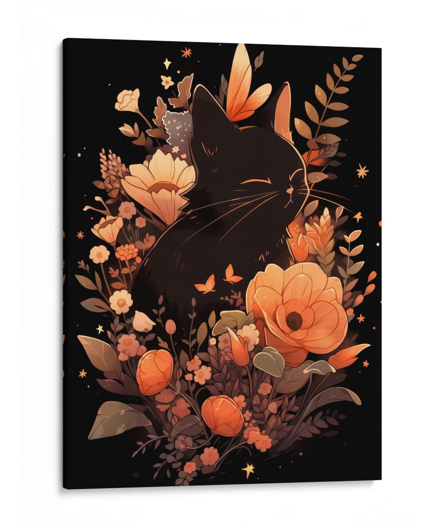 Gato entre Flores - Sae Art | Cuadro decorativo de Canvas Lab