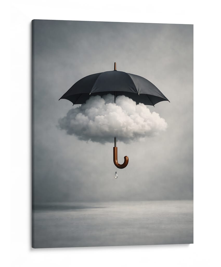 Black umbrella - Vicky Hanggara | Cuadro decorativo de Canvas Lab