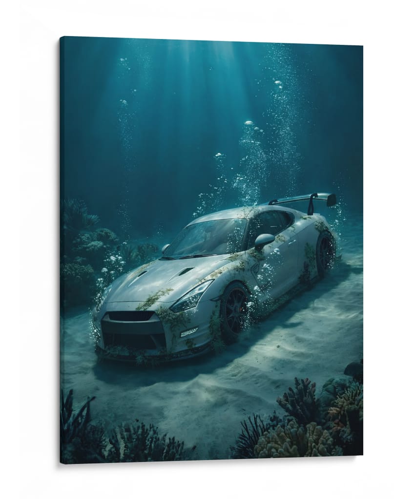 Sport Car Underwater  - Vicky Hanggara | Cuadro decorativo de Canvas Lab