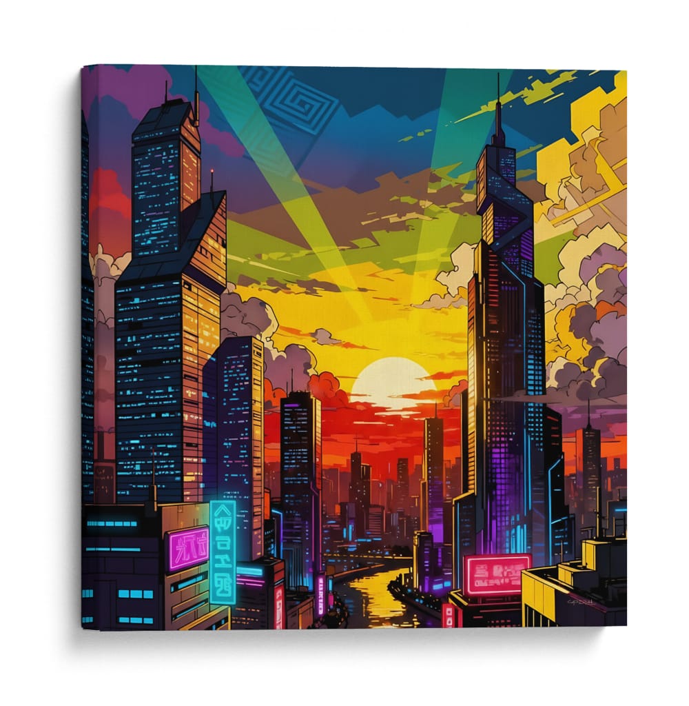Atardecer Urbano - Caperh | Cuadro decorativo de Canvas Lab