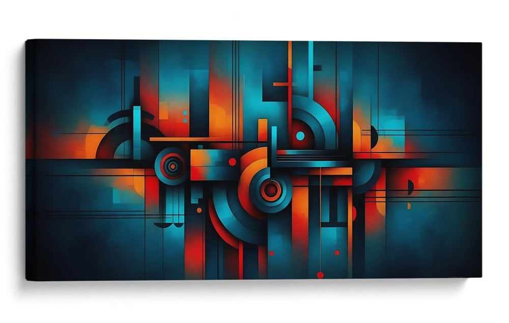 Azul y Naranja - Caperh | Cuadro decorativo de Canvas Lab