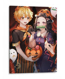 Zenitsu & Nezuko Halloween - Sae Art | Cuadro decorativo de Canvas Lab