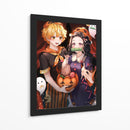 Zenitsu & Nezuko Halloween - Sae Art | Cuadro decorativo de Canvas Lab