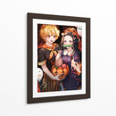 Zenitsu & Nezuko Halloween - Sae Art | Cuadro decorativo de Canvas Lab