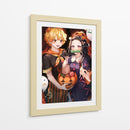 Zenitsu & Nezuko Halloween - Sae Art | Cuadro decorativo de Canvas Lab