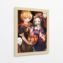 Zenitsu & Nezuko Halloween - Sae Art | Cuadro decorativo de Canvas Lab