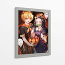 Zenitsu & Nezuko Halloween - Sae Art | Cuadro decorativo de Canvas Lab