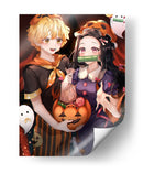 Zenitsu & Nezuko Halloween - Sae Art | Cuadro decorativo de Canvas Lab