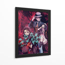 Trio Tanjiro, Nezuko, Muzan - Sae Art | Cuadro decorativo de Canvas Lab