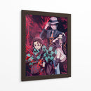 Trio Tanjiro, Nezuko, Muzan - Sae Art | Cuadro decorativo de Canvas Lab