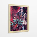 Trio Tanjiro, Nezuko, Muzan - Sae Art | Cuadro decorativo de Canvas Lab