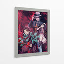 Trio Tanjiro, Nezuko, Muzan - Sae Art | Cuadro decorativo de Canvas Lab