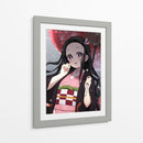 Nezuko Crimson Parasol Snow - Sae Art | Cuadro decorativo de Canvas Lab