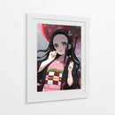 Nezuko Crimson Parasol Snow - Sae Art | Cuadro decorativo de Canvas Lab