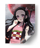 Nezuko Crimson Parasol Snow - Sae Art | Cuadro decorativo de Canvas Lab