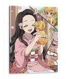 Nezuko & Chibi Zenitsu - Sae Art | Cuadro decorativo de Canvas Lab