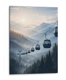 Cable Car Mountains Landscape - Vicky Hanggara | Cuadro decorativo de Canvas Lab