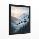 Cable Car Mountains Landscape - Vicky Hanggara | Cuadro decorativo de Canvas Lab
