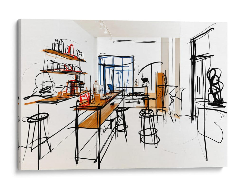 Muebles en dibujos - DIEGO D L | Cuadro decorativo de Canvas Lab