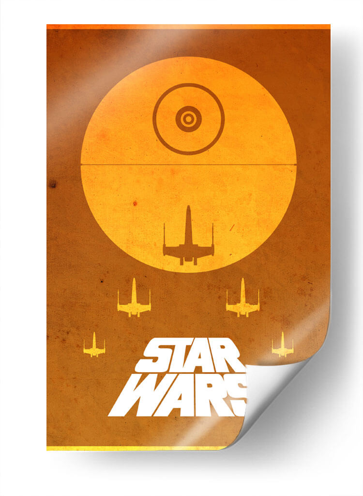Yellow Star Wars | Cuadro decorativo de Canvas Lab