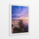 Santorini en Violeta - Ulises Páez | Cuadro decorativo de Canvas Lab