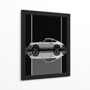 Porsche 911: Reflejo Monocromo - Sae Art | Cuadro decorativo de Canvas Lab