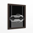 Porsche 911: Reflejo Monocromo - Sae Art | Cuadro decorativo de Canvas Lab