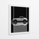 Porsche 911: Reflejo Monocromo - Sae Art | Cuadro decorativo de Canvas Lab